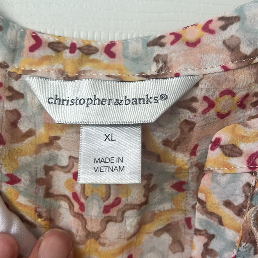 Christopher and Banks blouse size extra large - Picture 2 of 6
